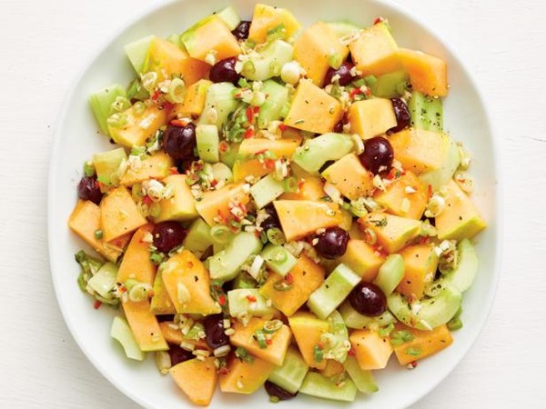 Jerk cantaloupe-cucumber salad 