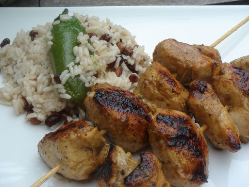 Jerk chicken kabobs