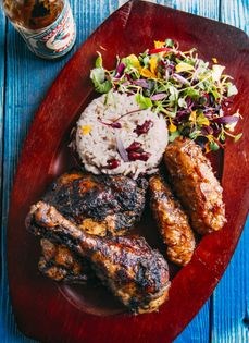 Jerk chicken [Shani Jones, Peaches Patties]