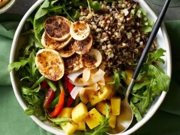 Jerk grain bowls [jerk-flavor plantain chips]