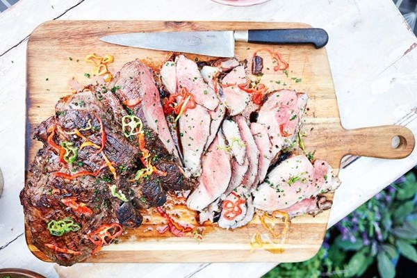 Jerk leg of lamb