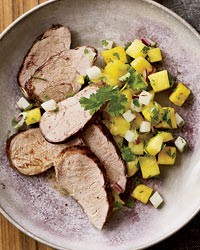 Jerk pork tenderloin with pineapple salsa
