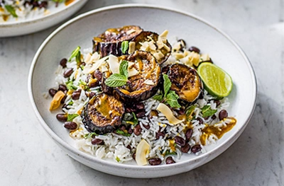 Jerk-spiced aubergine