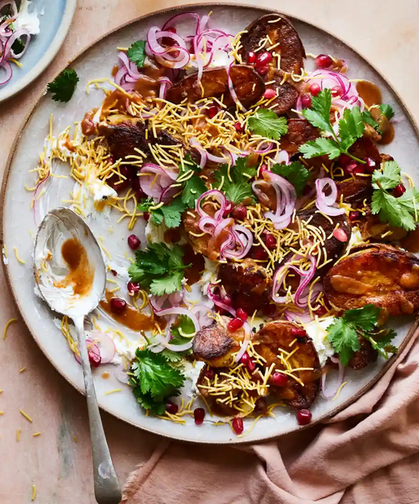 Jersey Royal aloo chaat