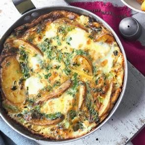 Jersey Royal and Fontina frittata