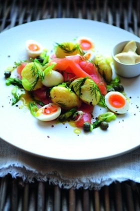 Jersey Royals and smoked fish salad