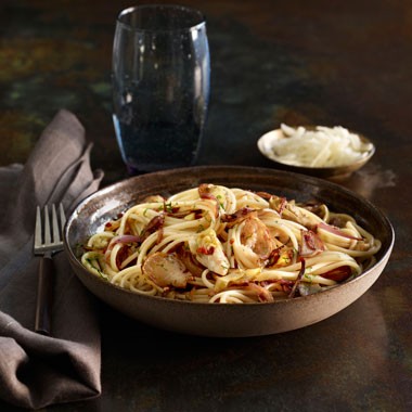 Jerusalem artichoke and artichoke heart linguine
