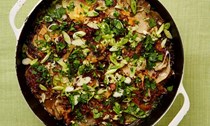 Jerusalem artichoke and potato gratin