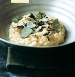 Jerusalem artichoke risotto with smoked haddock