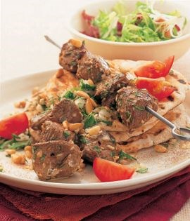 Jerusalem barbecued lamb kebabs