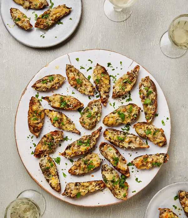 Jerusalem jackets with mushrooms and Parmesan