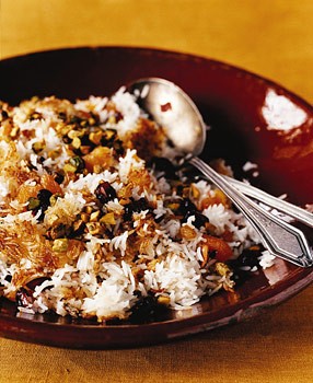 Jeweled rice with dried fruit