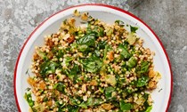 Jewelled giant couscous with raisins and lemons