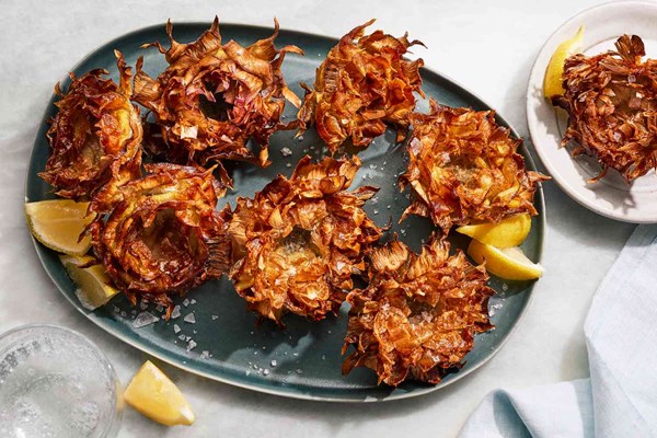 Jewish-style fried artichokes (Carciofi alla Giuda)