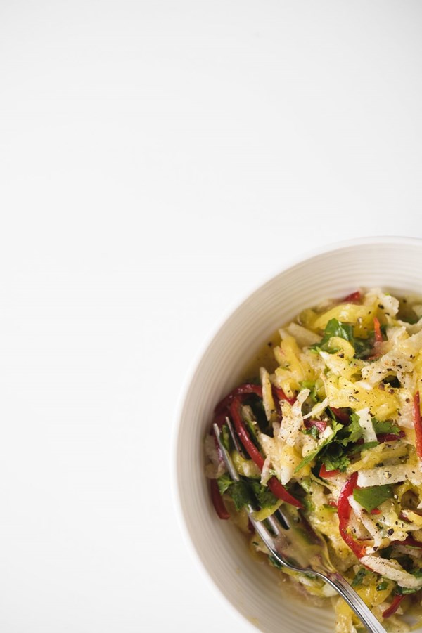 Jicama and mango salad with chili-lime vinaigrette