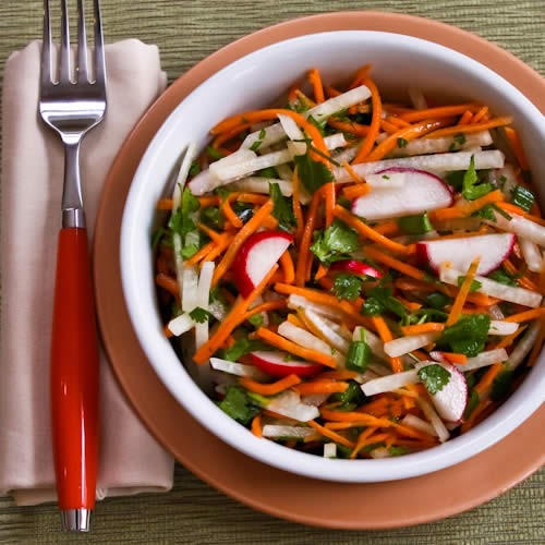 Jicama carrot radish slaw