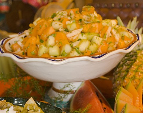 Jicama-melon salad (Ensalada de jicama con melón)