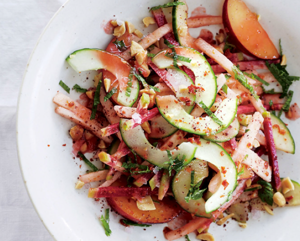 Jicama, radish, and pickled plum salad