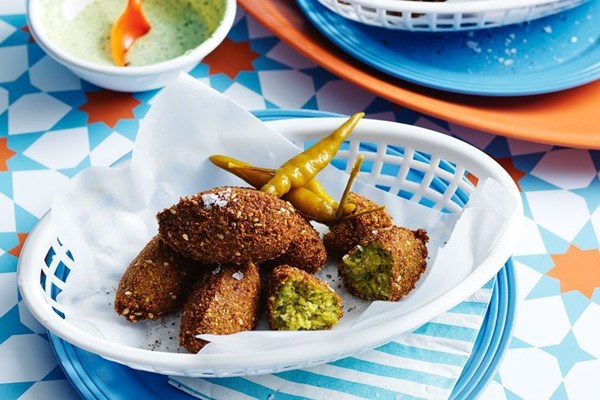 Jimmy's falafel mix with green goddess tahini