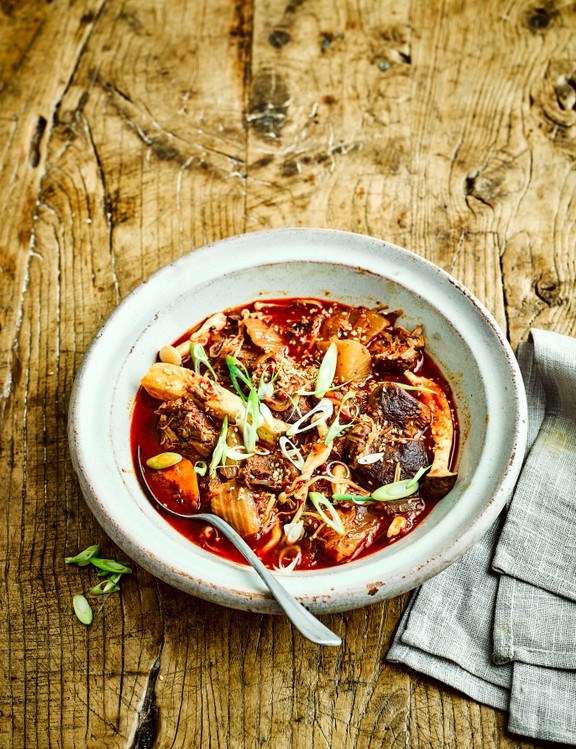 Jjigae beef and kimchi stew