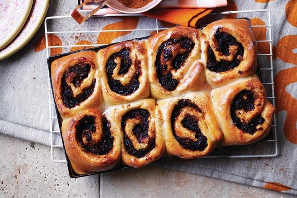 Jo Barrett's date and cinnamon scrolls