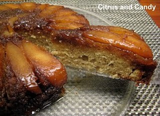 Joan Campbell's upside down pear cake