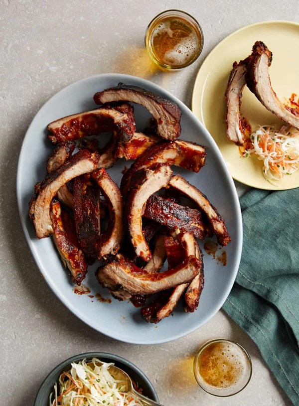 Joe's slow-braised smoked baby back ribs