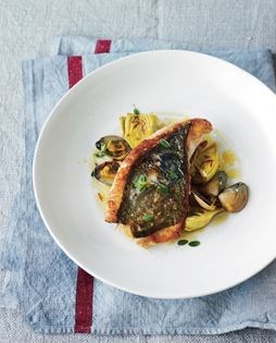 John Dory fillets with clams and artichokes (Filetti di San Pietro con vongole e carciofi)