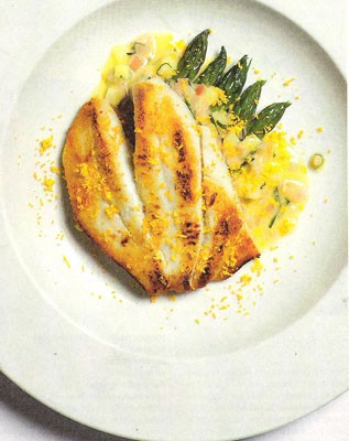 John Dory with asparagus and potatoes