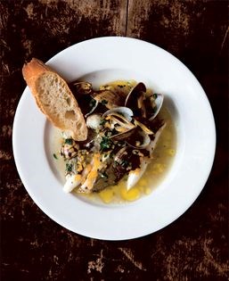 John Dory with clams