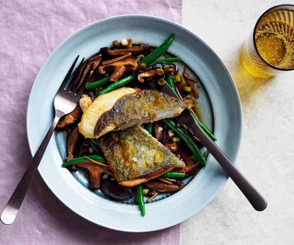 John Dory with shiitake mushrooms and ginger