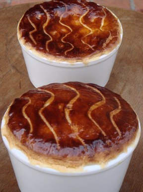 John’s red wine and roasted garlic beef stew pies