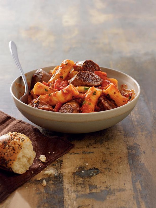 Johnsonville Italian sausage rigatoni