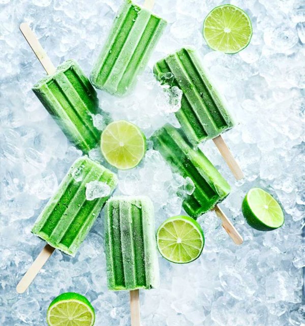 Jolly green smoothie lollies