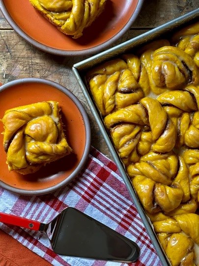 Jordan's chai glazed pumpkin knots