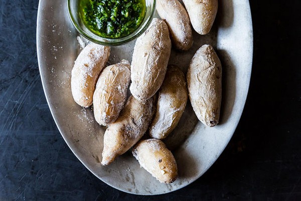 José Pizarro's salt-crusted potatoes with cilantro mojo