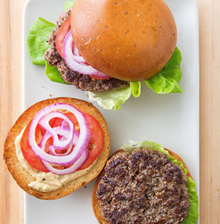 Juicy pub-style burgers