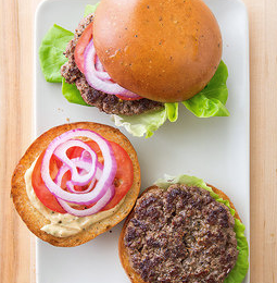 Juicy pub-style burgers