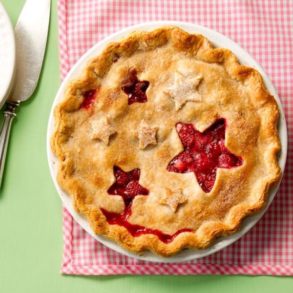 Juicy raspberry pie