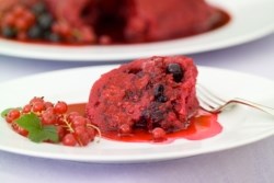 Juicy summer pudding