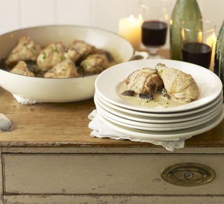 Jura chicken with morel mushrooms