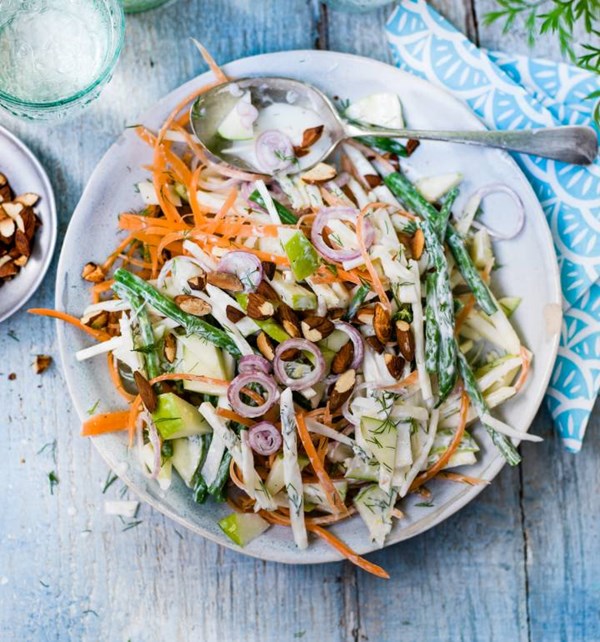 Just-as-creamy celeriac and apple slaw