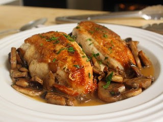 Just chicken and mushrooms