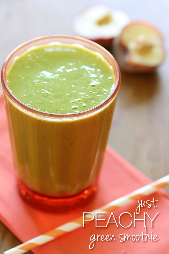 Just peachy green smoothie