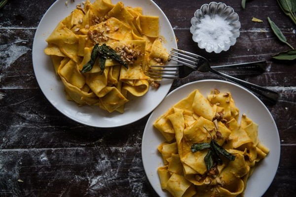 Kabocha, sage & crème fraîche pappardelle