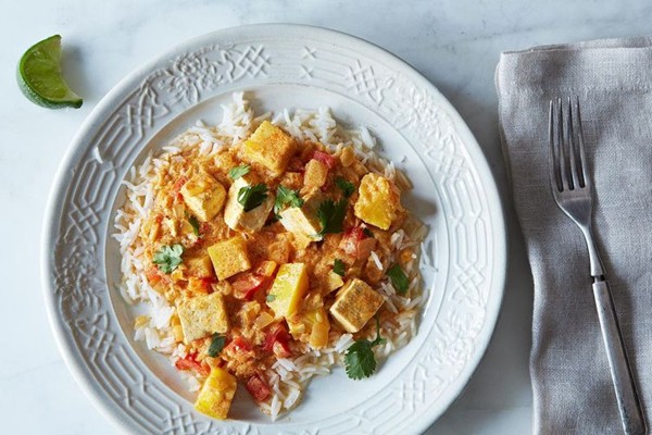 Kabocha squash and tofu curry