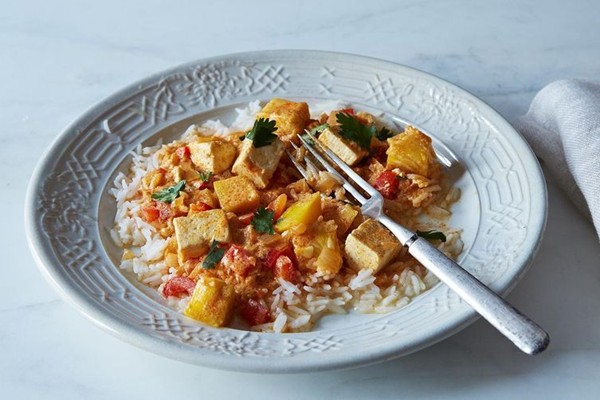 Kabocha squash and tofu curry