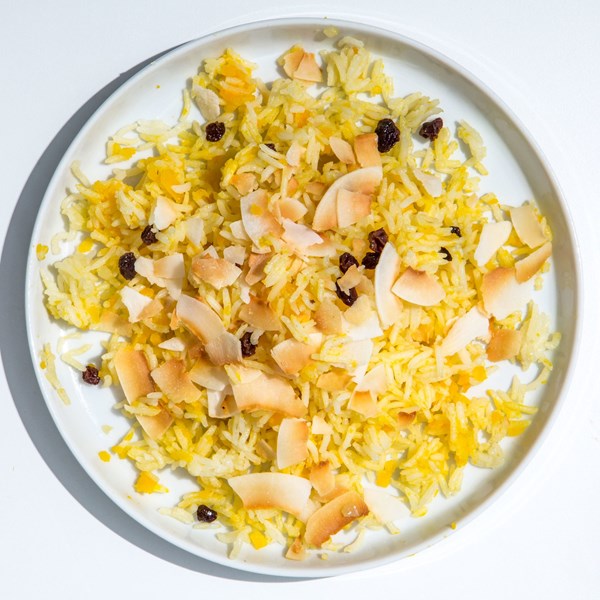 Kabocha squash pilaf with coconut