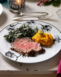Kabocha squash puree with balsamic and sage
