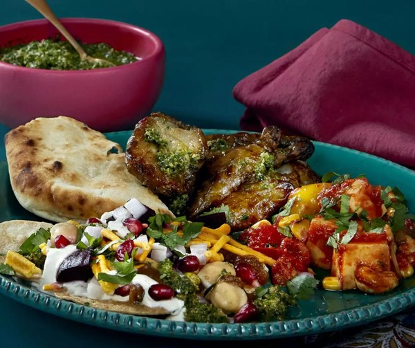 Kadhai paneer curry with toasted corn